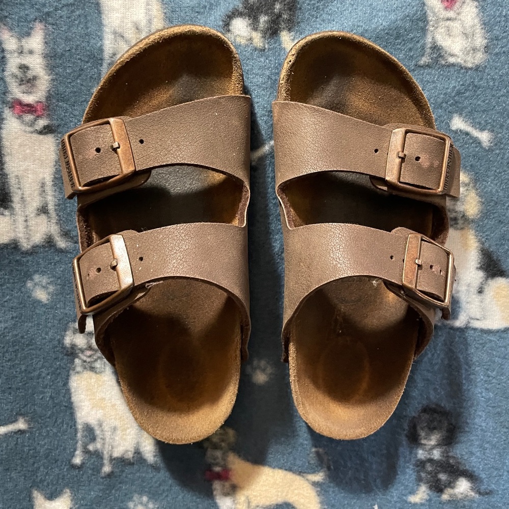 Kids Brown Birkenstock Sandals girls 11-11.5/29